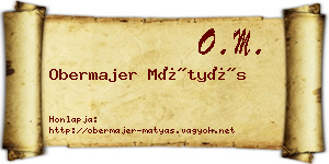 Obermajer Mátyás névjegykártya