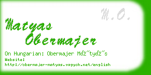 matyas obermajer business card